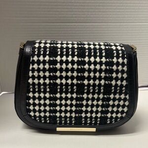 Brahmin Briar Small Nadine Black and White Tweed Crossbody Bag NWT